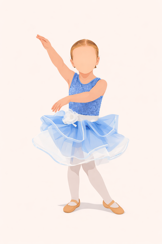 Custom Faceless Dance Portrait Illustration – Personalized Keepsake