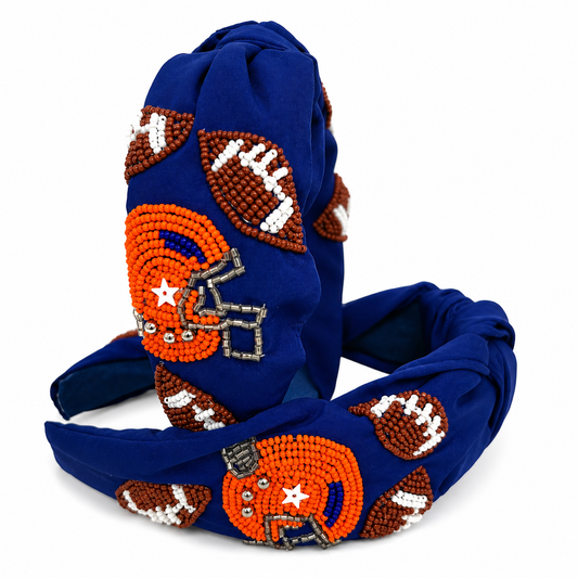 Football Helmet & Football Knotted Headband